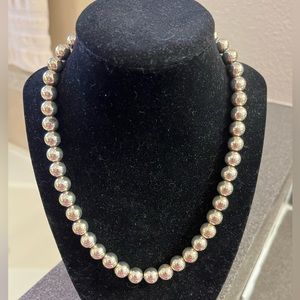 Tiffany and Co. Sterling Bead Necklace 16”